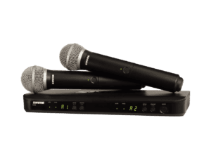 זוג מיקרופונים אלחוטיים SHURE BLX288E/PG58